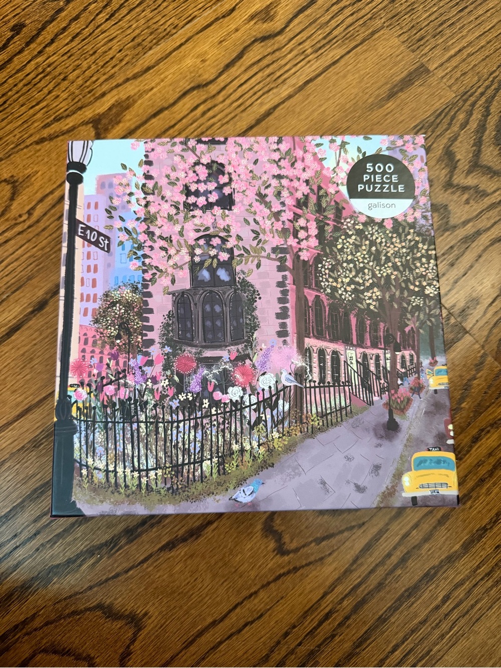 Galison 500-Piece Pink Blossom City Puzzle